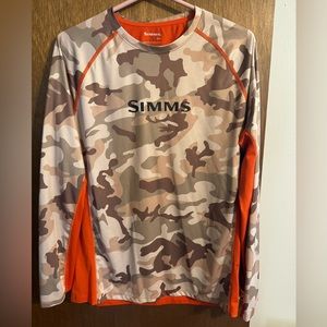 Simms men’s long sleeve, fishing shirt, size medium